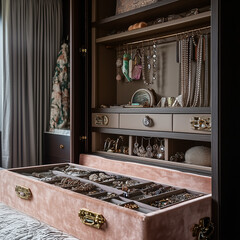 Velvet Elegance: Displaying Chic Velvet Cases Holding Exclusive Jewelry Collections