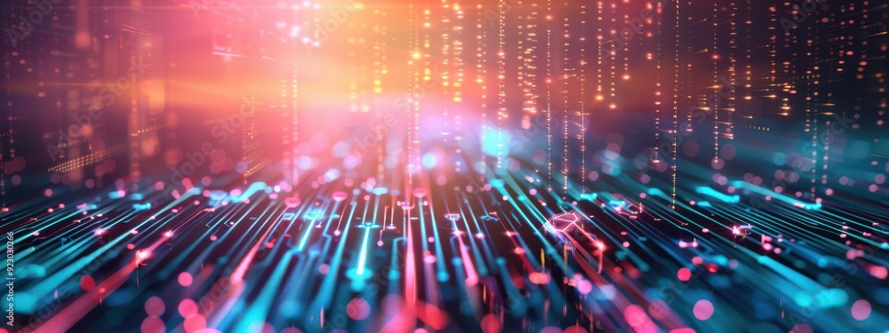 Poster proxy server, holographic aes encryption, futuristic cybersecurity, dark background