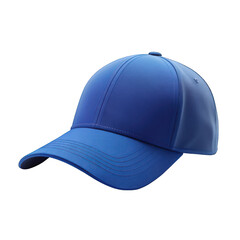 Blue baseball cap isolated on transparent background