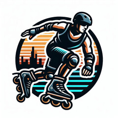 Obraz premium logo club rollerblade, vector, editing