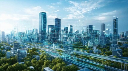 Future Living: Architect Planning Smart City with Integrated Technology for Innovative Urban Development