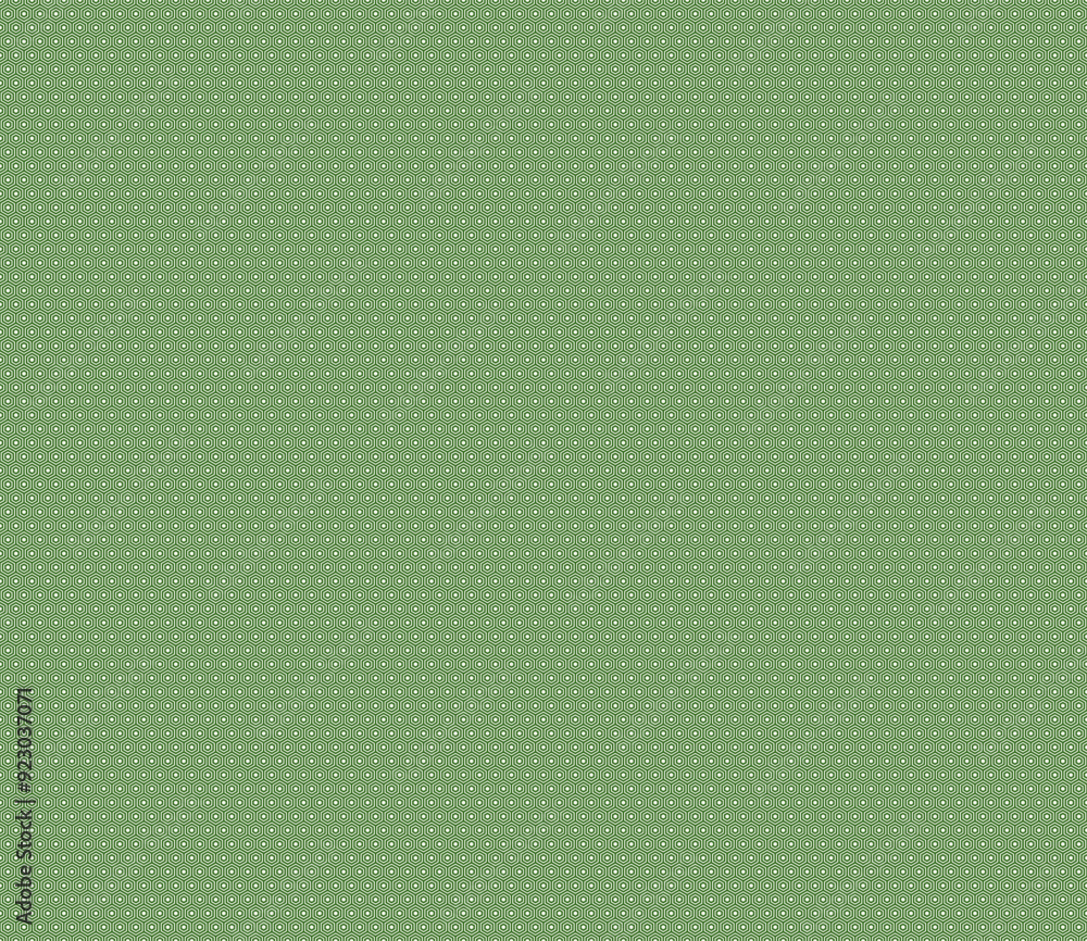 Poster hexagon geometric shapes background. green color on matching background. plain hexagon frames. small