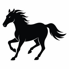 Obraz premium horse silhouette isolated on white