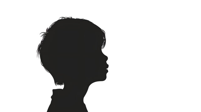 silhouette profile of a 2 year old child