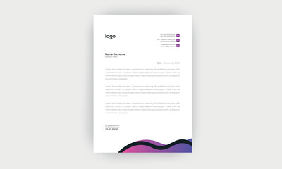 Simple and creative letterhead template  design