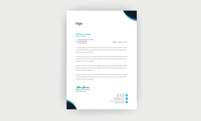 Simple and creative letterhead template  design