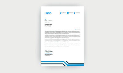 Simple and creative letterhead template  design