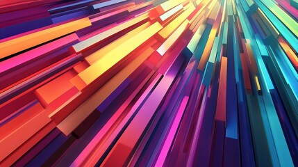 An abstract geometric background featuring planes with divergent bundles of colorful straight rays.