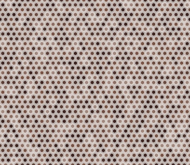 Hexagon vector pattern. Hexagon mosaic background with inner solid cells. Brown color tones. Regular hexagon shapes. Seamless pattern. Tileable vector illustration.