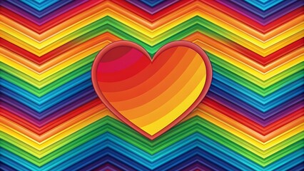 Colorful pattern featuring a rainbow heart shape , colorful, pattern, rainbow, heart, shape, vibrant, abstract, design
