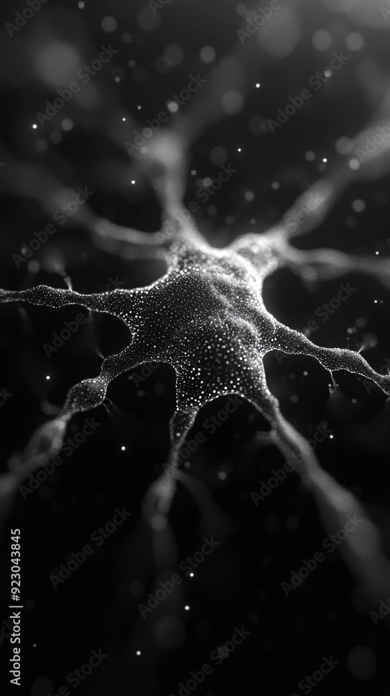 Poster neural network, featuring simple lines and dots interconnected in a grid-like pattern. this visual s