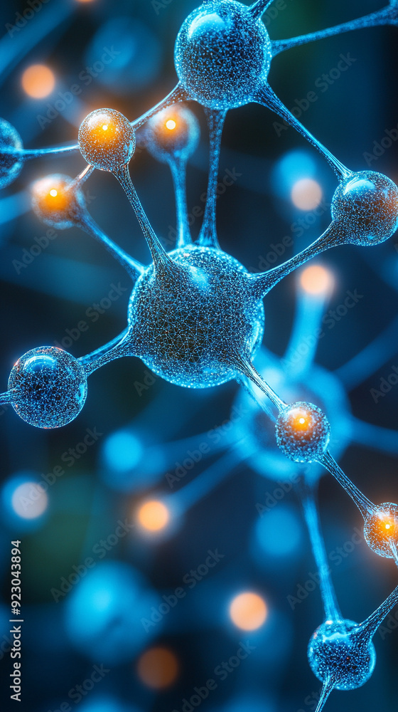 Poster neural network, featuring simple lines and dots interconnected in a grid-like pattern. this visual s