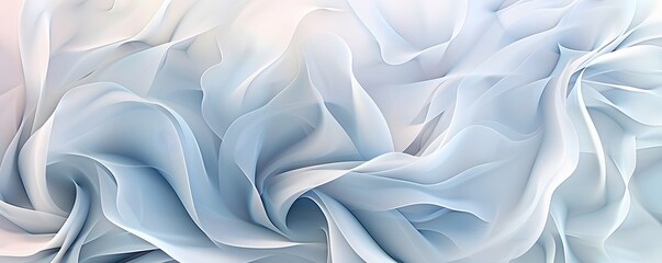 Obraz premium Abstract Blue and White Swirling Fabric Texture