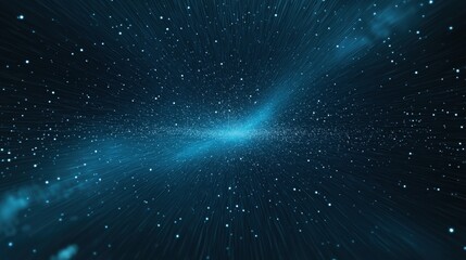 Obraz premium Abstract 3D cosmic dust, particles in motion, deep space background.