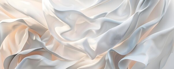 Obraz premium Abstract Draped White Fabric with Soft Lighting