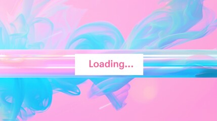Obraz premium Loading screen with blue and pink colors