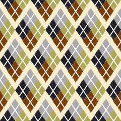 Ethnic abstract ikat art. Aztec ornament print. geometric ethnic pattern seamless color oriental. Design for background ,curtain, carpet, wallpaper, clothing, wrapping, Batik.