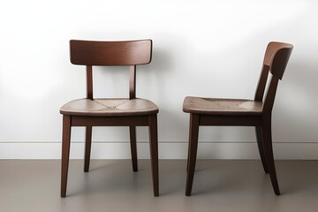 a retro vintage chair, isolated, furniture,seat,  mid-century, classic, antique, wood, leather, upholstery, design, decor, style, comfort, armchair, lounge, craftsmanship, minimalist, modernist