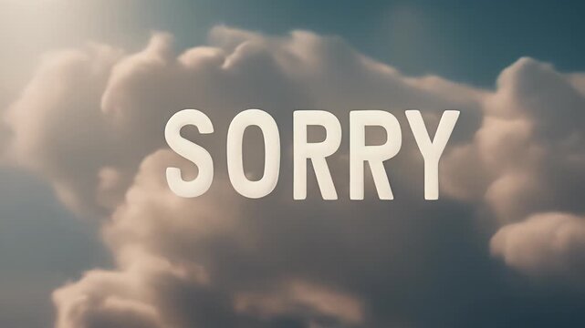  word design sorry cloud closed apology announce day apologise billboard colours