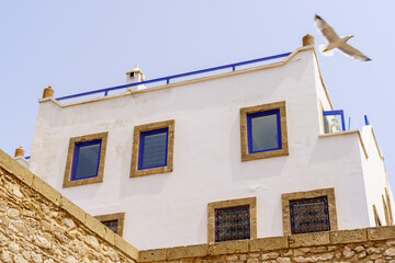Buildings, and the walls of the medina, Essaouira
