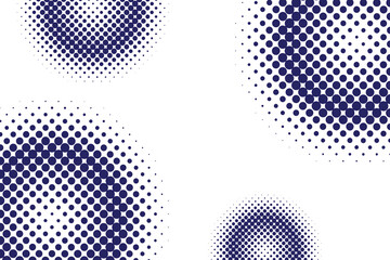 Colorful circles, gradient halftone background. Vector illustration.
