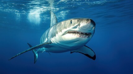 Fototapeta premium Great White Shark Underwater