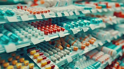 Fototapeta premium A report on the global demand and supply chain challenges of antiviral medications