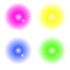 Light on a transparent background. Pink, yellow, blue, green light with highlights on a transparent background. PNG.