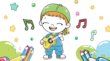 coloring page cartoon character vector illustration 