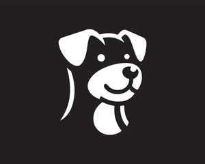 Dog head icon. Silhouette simple. Flat style. Cartoon dog face. Logo design template. Vector illustration Animal Logotype concept.