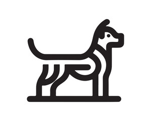 Dog head icon. Silhouette simple. Flat style. Cartoon dog face. Logo design template. Vector illustration Animal Logotype concept.