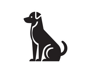 Dog head icon. Silhouette simple. Flat style. Cartoon dog face. Logo design template. Vector illustration Animal Logotype concept.