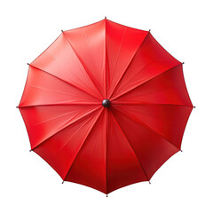 Red umbrella top view isolated on transparent background