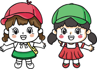 coloring page cartoon character vector illustration 