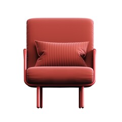 armchair isolated on white background, comfortable furniture for home interior, 3D illustration, cg render