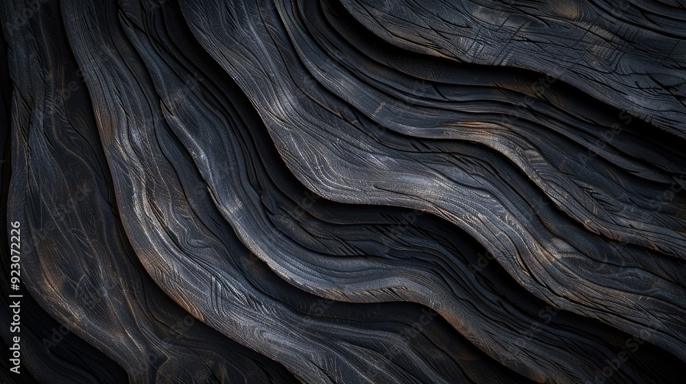 Poster dark wood background with rich tones and intricate grain patterns creating a sophisticated and elega