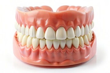 Obraz premium Full Denture Model on White Background.
