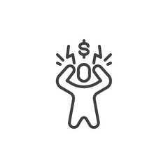 Financial Panic line icon