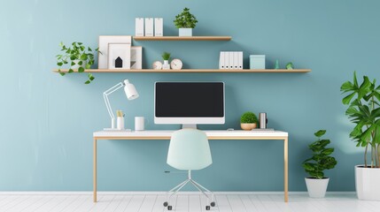 Home office with dual monitors and ergonomic accessories, ergonomic workspace, productivity