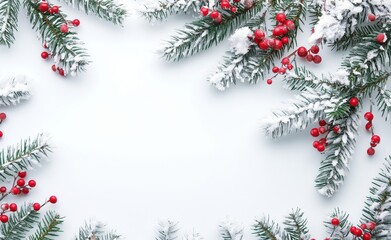 Christmas background decorations with copy space greeting card