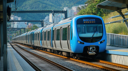 Fototapeta premium Automated metro systems in South Korea: Efficient and reliable transit,