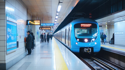 Obraz premium Automated metro systems in South Korea: Efficient and reliable transit,