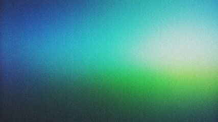 Abstract Green and Blue Gradient Background with noise textures.