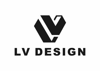 letter lv logo, design, Vector, illustration, creative icon, template