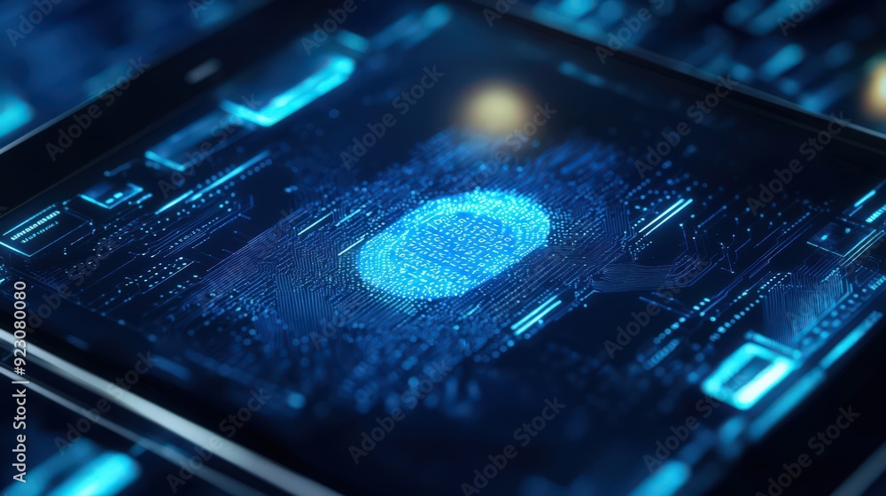 Poster the integration of biometric security with digital tablets is key to effective data protection,