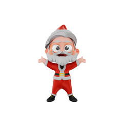 3d cute character santa claus
