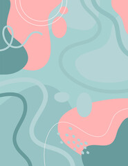 line art drawing with abstract shape. background for design.