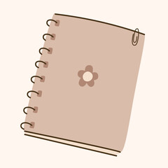 Diary notebook. Office or school stationery, daily and weekly organizer. Notebook, notepad, memo pad, planner or organizer icon.Vector illustration EPS 10