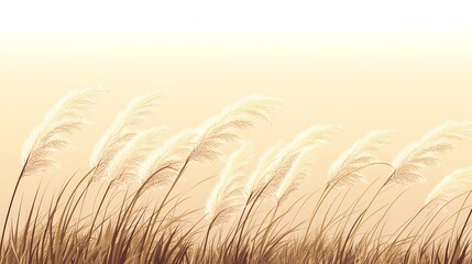 A field of tall grass swaying in the wind with a soft, warm light background.