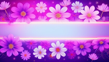 コスモスのタイトルフレーム　Cosmos flower